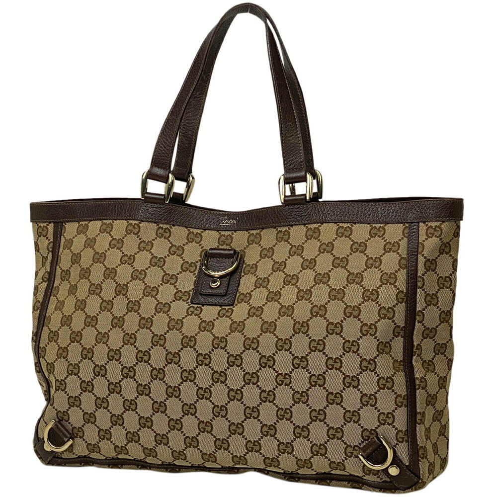 Gucci GG tote bag shoulder Abbey canvas beige brown